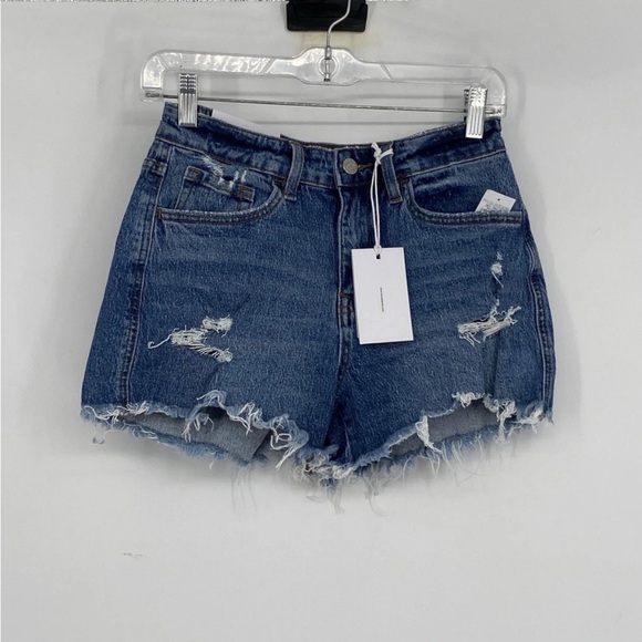 Vervet Pants - Vervet Trendy Blue Distressed Denim Shorts